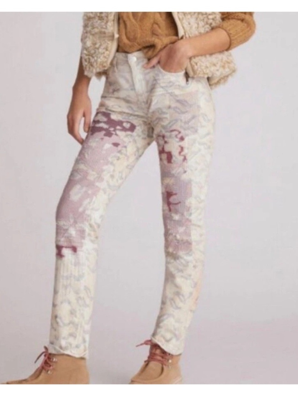 Anthropologie Pilcro The Slim Boyfriend Patchwork Jeans. Size 26.